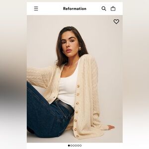 Reformation Giusta Oversized cashmere cardigan